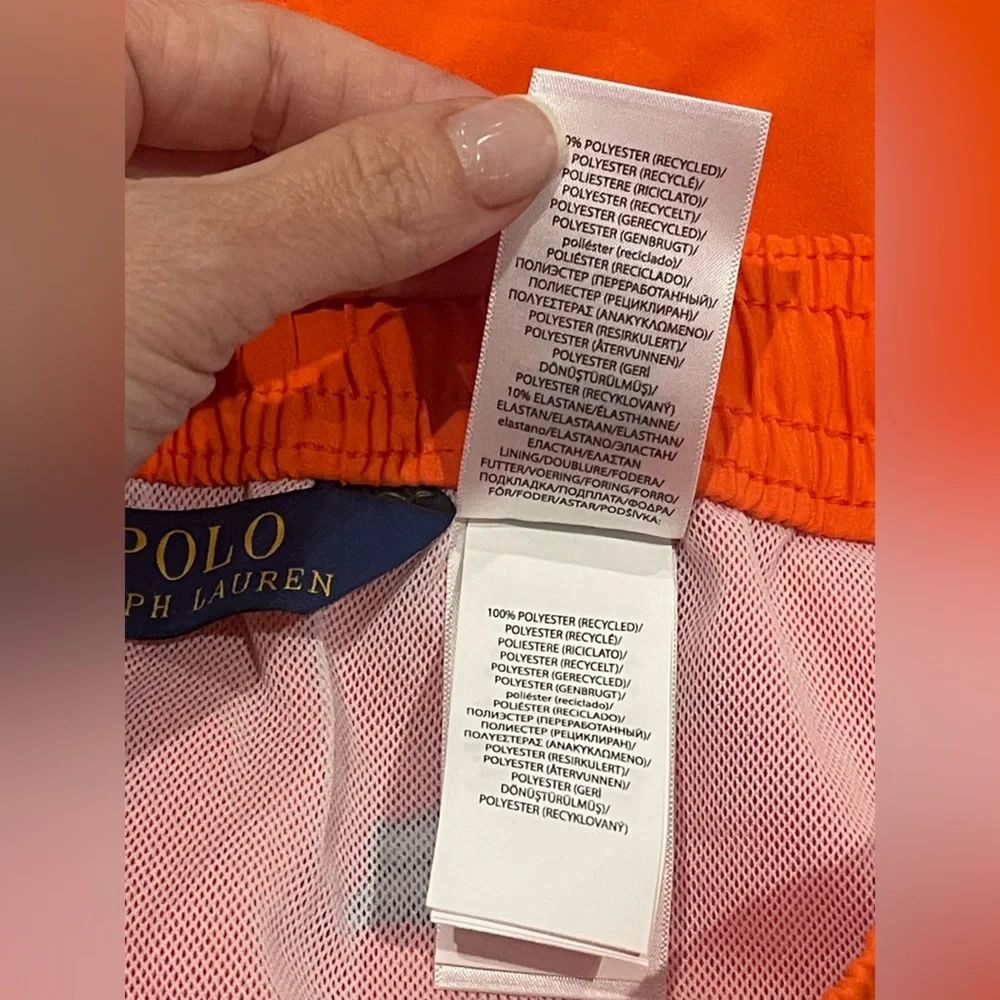 Polo Ralph Lauren Traveler Classic Swim Trunk Orange Sailfish Size X-Large NEW